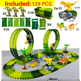 Magic Electric Dinosaur Toy Car Set para crianças